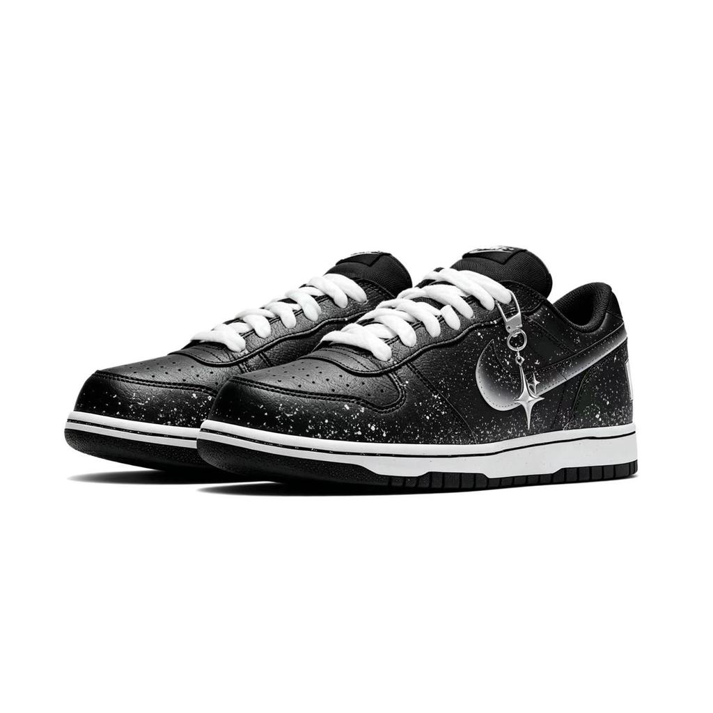 Nike Dunk Abrasion Resistant Breathable Height Increasing Low Top Skateboard Shoes Unisex Black 355152-016(Team1597-)