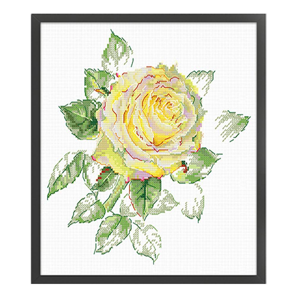 Kompletní vyšívací nit z ekologické bavlny 11CT tištěná sada růžových křížových stehů 35x40cm