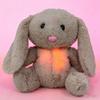 Yousheng Breathing Stuffed Animal with Music & Light Sensory Soothing Plush Toy for Sleep Interactive Elephant Rabbit Toy for Kids Baby Soother