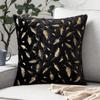 Gold Bronzing Feather Plush Pillowcase For Sofa Living Room Decor Pillow Case Light Luxury Home Decorative Cushion Cover