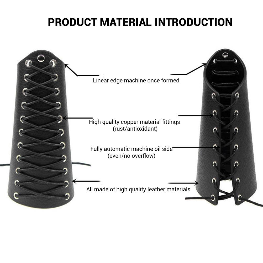 1 Pair Leather Arm Guards Unisex Gauntlet Wrist Guards Laceup Leather Archery Armguards