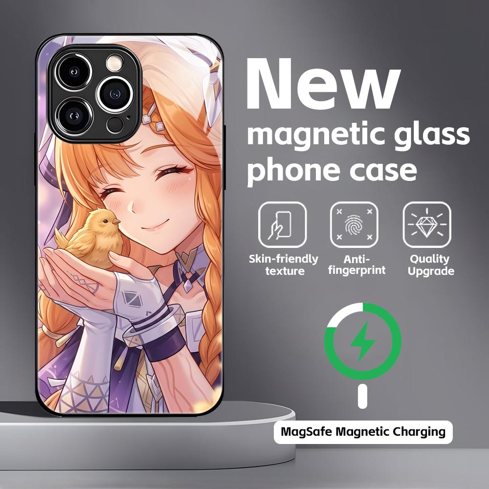 Wuthering Waves SIGRIKA  Phone Case For iPhone17 16 15 14 13 12 11 X XR XS 8 Plus Mini Pro Max Glass Magnetic Case