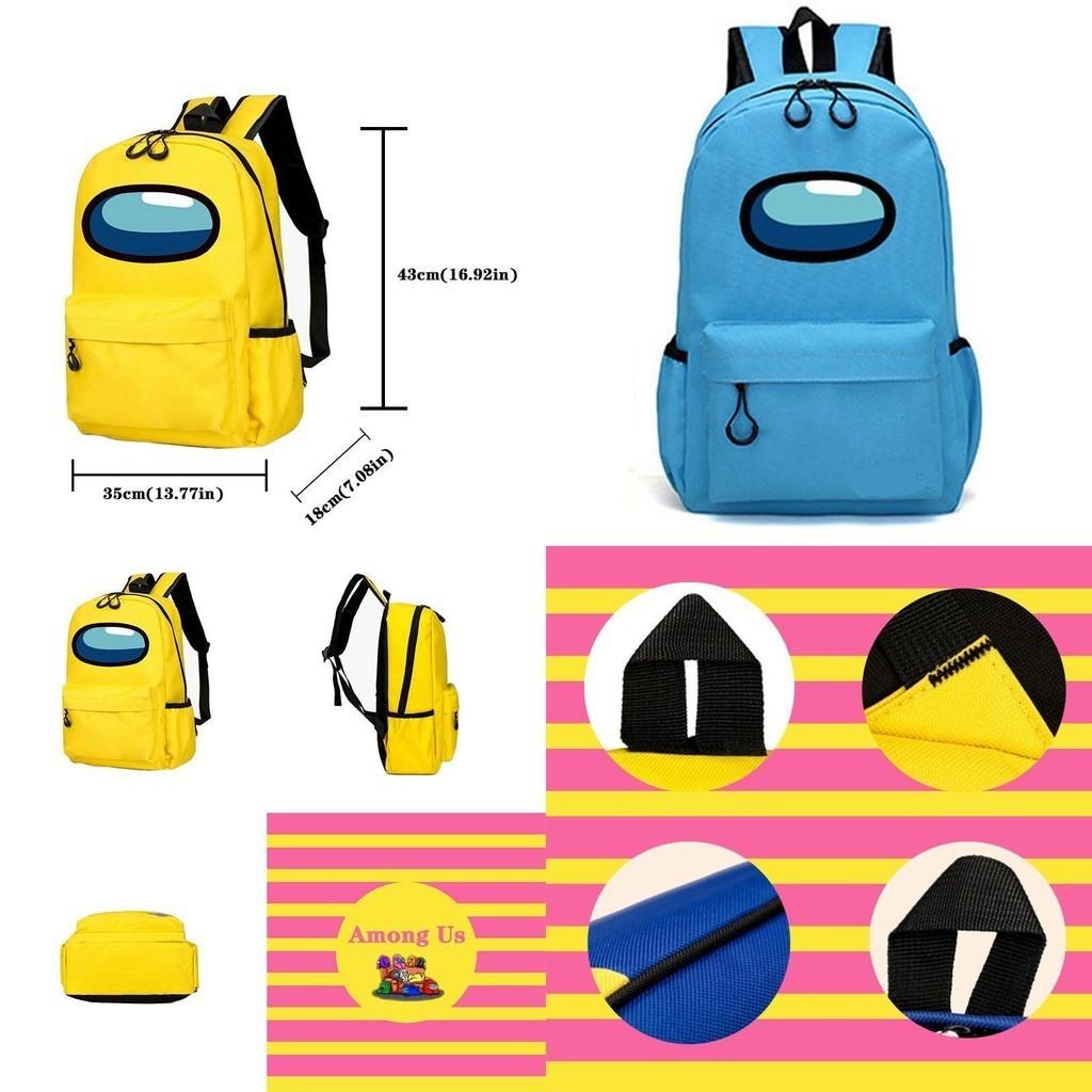 Kids Outdoor Among Us Themed Backpack With Padded Shoulder Straps And Multiple Storage Areas For School And Travel