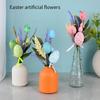 Efficient Spring Festival Eggs Artificial Flower Bouquets Bright Home Office Easters Celebration Decoration