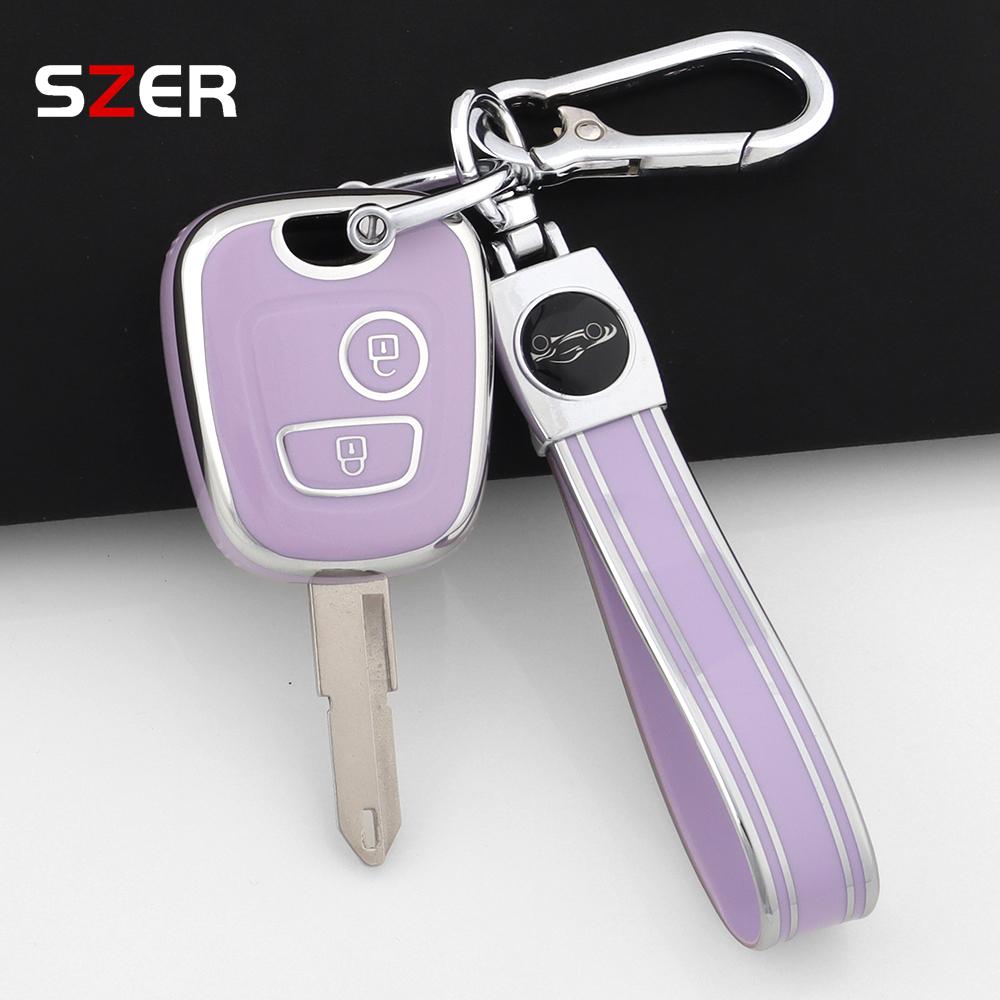 Tpu Car Smart Key Case Cover Shell For Citroen C1 C4 For Peugeot 106 107 206 207 306 307 406 407 Holder Fob Keychian Accessories