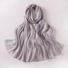 Fashion Solid Color Silk Scarf Chiffon Shining Chiffon Hijab Veil Soft Long Sunscreen shawl Outdoor