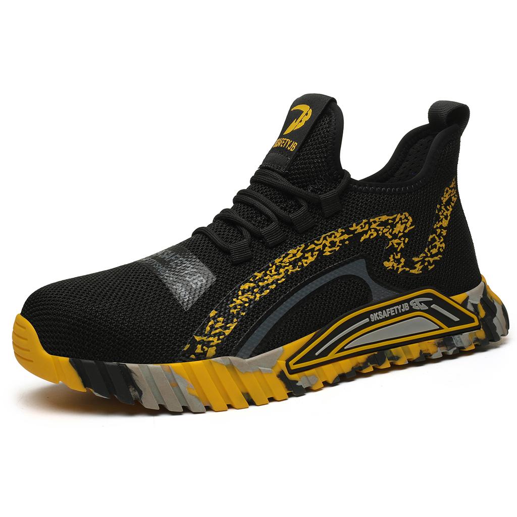 Fashion Lightweight Steel Toe Safety Shoes Men Anti-puncture Work Shoes Men Breathable Industrial Shoes Indestructible Work Safety Boots