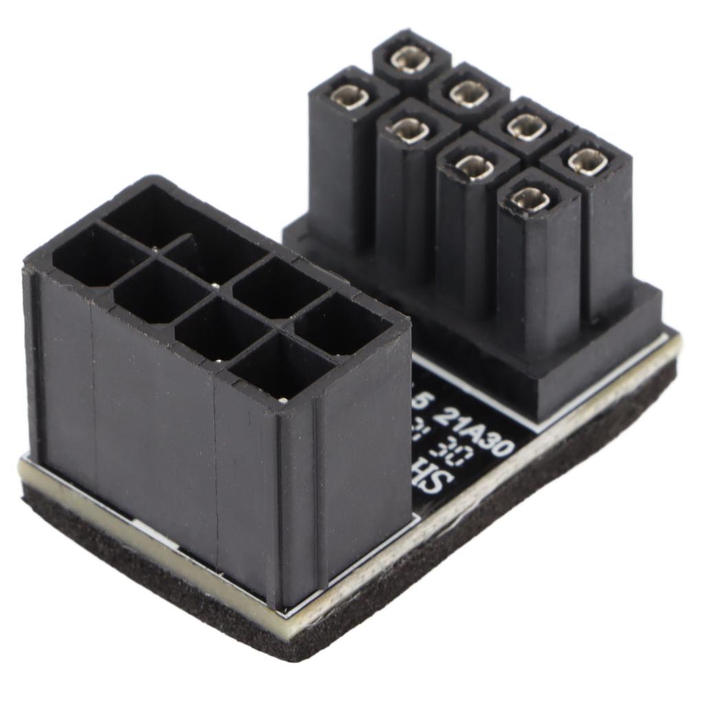 Power Adapter 8Pin Good Electrical Conductivity 180 Degree Steering Connector for Computer Graphics Card