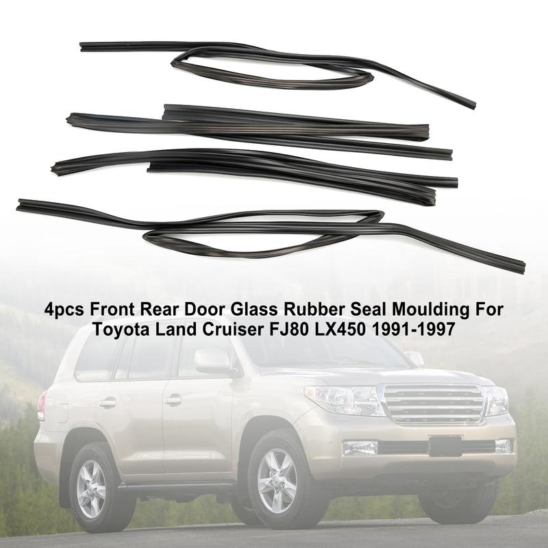 Artudatech 4 шт. Резиновый уплотнитель дверного стекла для Toyota Land Cruiser FJ80 LX450 91-1997 Автомобильные аксессуары