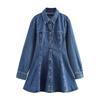 2025 Spring Women's European & American Style Denim Mini Dress