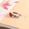 JMXD-Fu Ring Fashion Personality Temperament Simple Women's Open Silver Ring Ethnic Style Couple