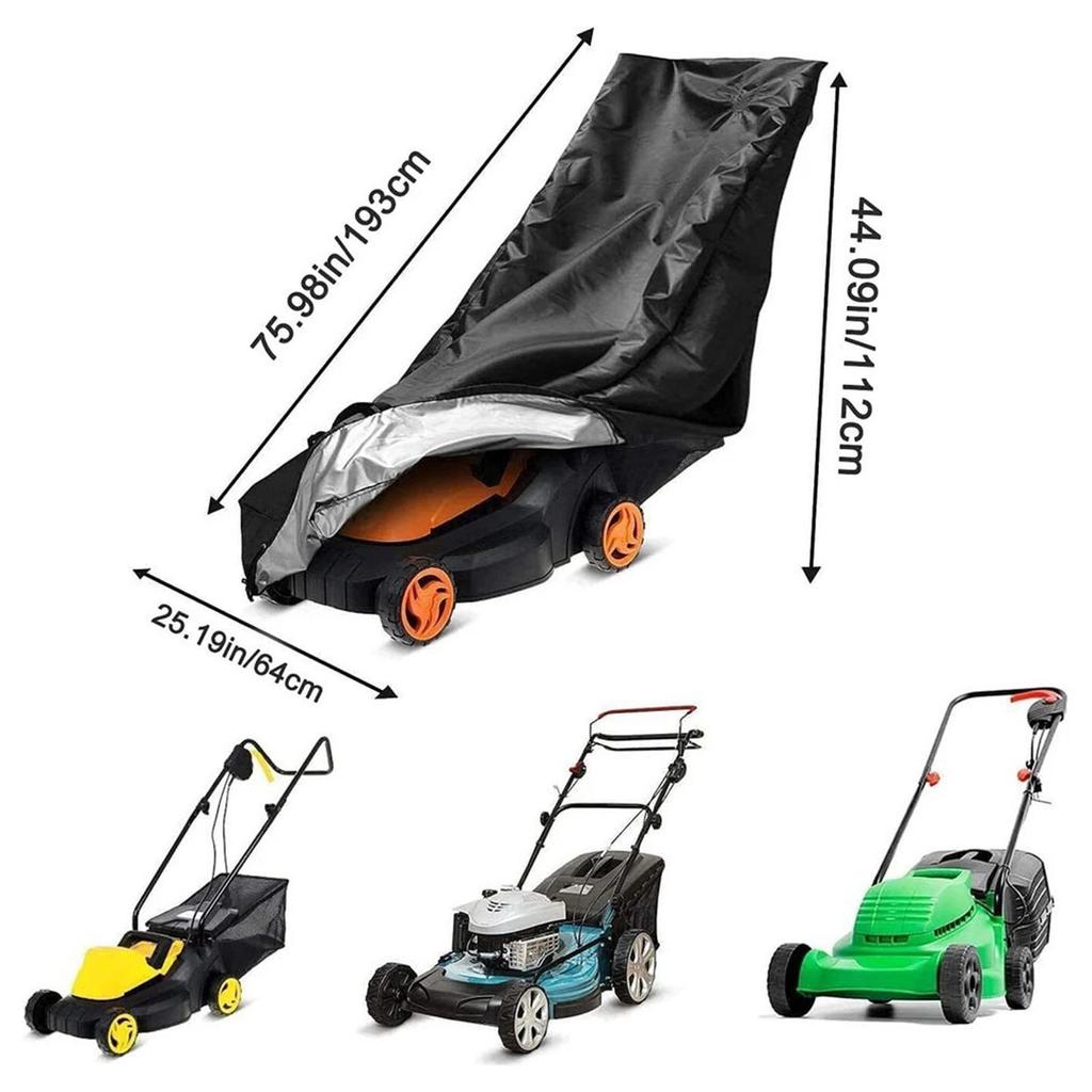 Strapazierfähige Universal-Rasenmäherabdeckung Wasserdicht Staubdicht Oxford-Gewebe Mit Winddichtem Kordelzug Für Outdoor-Schutz