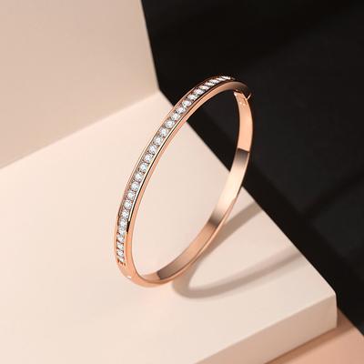 Temperamento Pulseira de Diamante Simples Luz Pulseira de Luxo Commuter Zircon Jóias