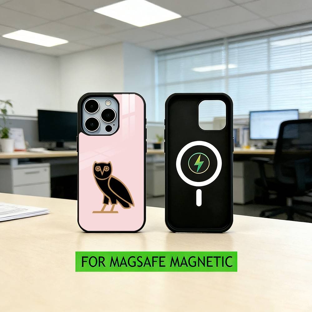 

OWL-l D-Drake OvO Phone Case For iPhone17,16,15,14,13,12,11 Plus,Pro Magnetic For Magsafe Wireless Charging iPhone14