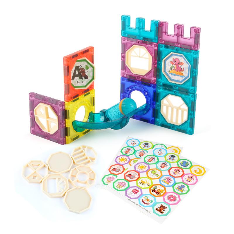 Children'S Science And Education Toys 158Pcs Magnetic Building Block Assembly Diy Variable Magnetic Puzzle Ball Track Set