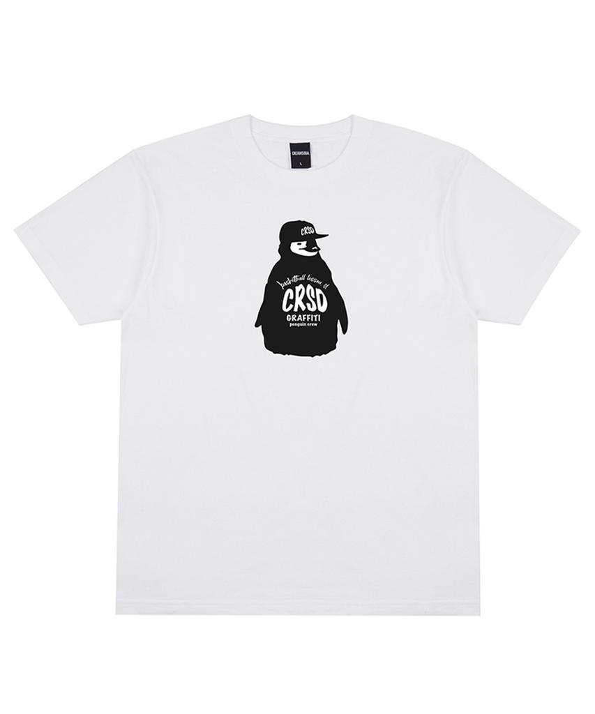 CREAM SODA LAB Penguin Logo White Short Sleeve T-Shirt