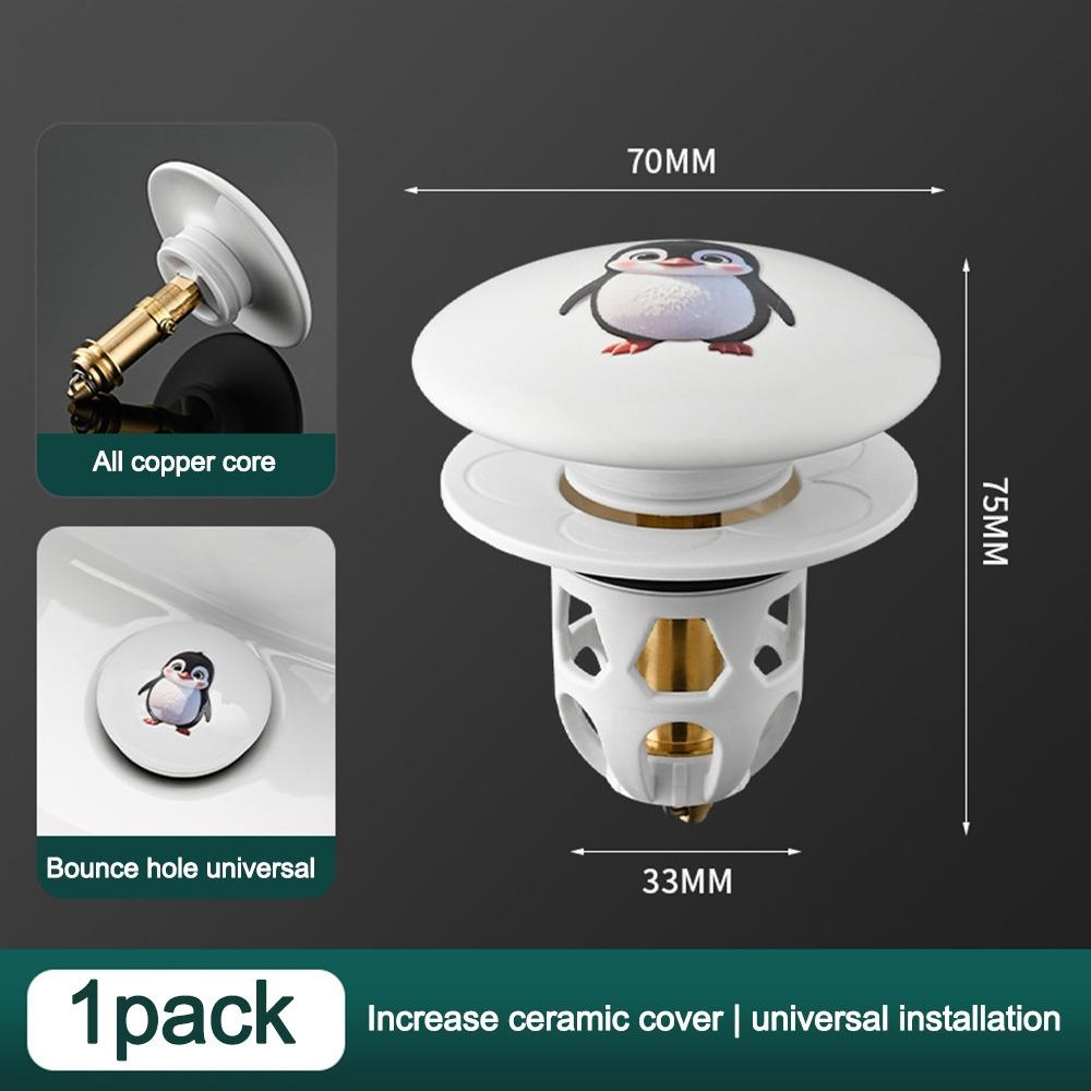 

Функция защиты от засоров Всплывающий фильтр для раковины Заглушка для слива раковины в ванной для раковины 34-40 мм A-Copper Core
