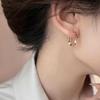 Gold Color Metal Round Earrings Round Hoop Hoop Earrings New Mini Hoop Earrings  For Women
