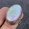 Pink Triplet Opal Gemstone Copper Jewelry Ring Size 7