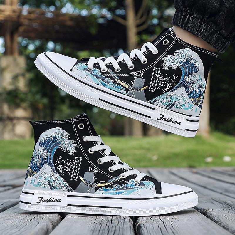 New Men Canvas Shoes Breathable Fashionable Casual Board Shoes for Students Trendy Sports Shoes Lightweight Comfortable