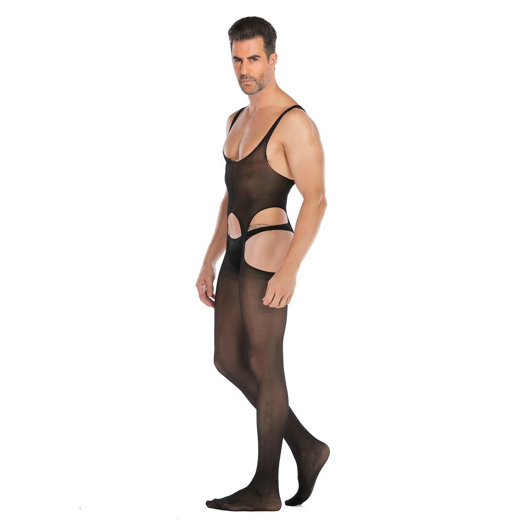 Plus Size Gay Mens Underwear Body Stocking Bodysuit Sexy Gay Underwear Transparent Sexy Underwear for Gay Men