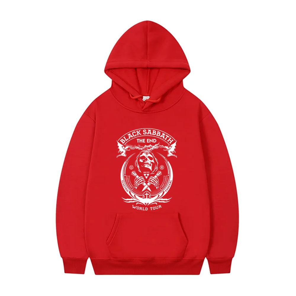 Heavy Metal Rock Band Black Sabbath World Tour Hoodie Funny Skeleton Graphic Sportswear Men Women Gothic Punk Vintage Hoodies