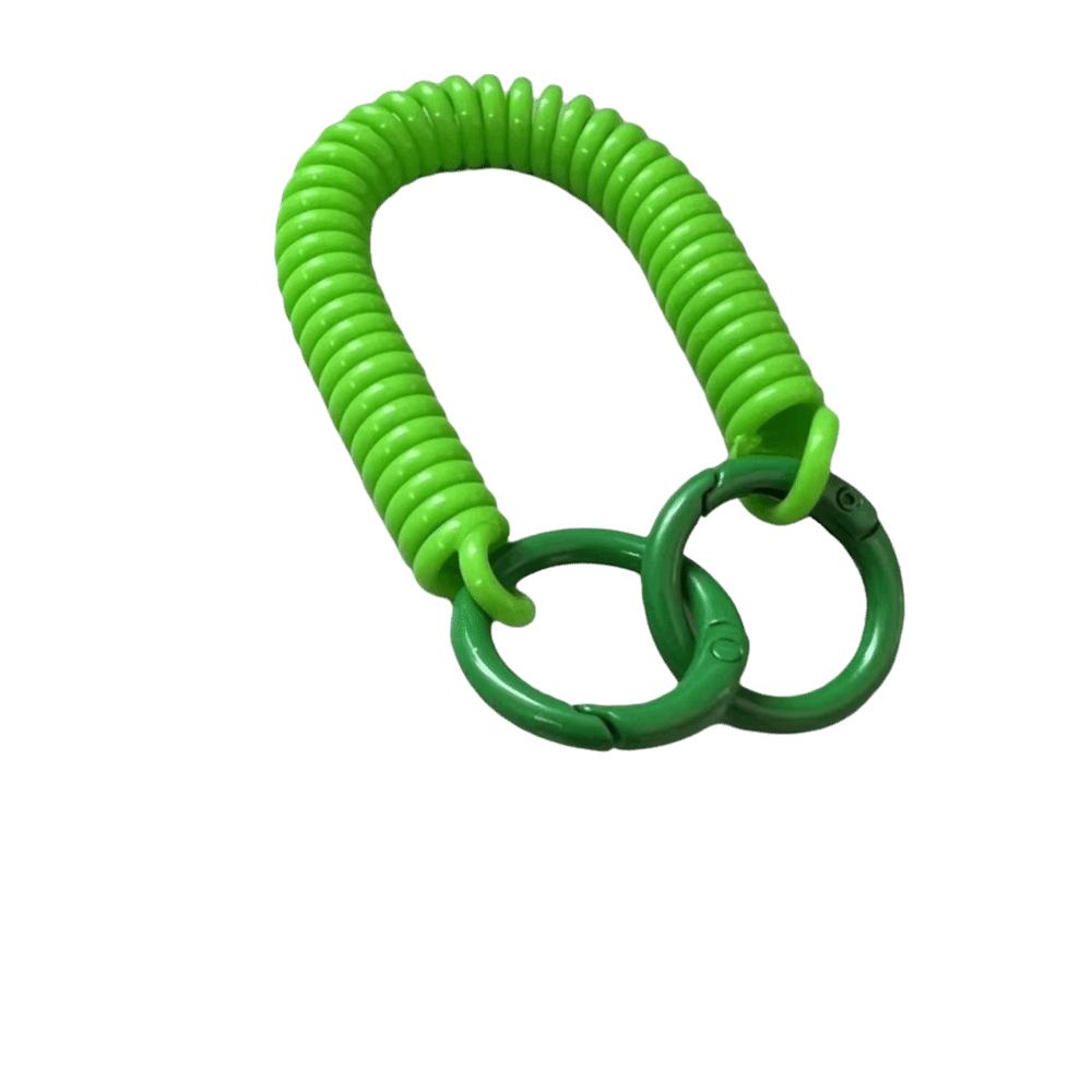 Colorful Retractable Keychain Spring Rope Anti-Lost Card Holder Strap Spiral Phone Lanyard Student