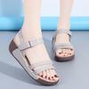 Summer Thick Bottom Genuine Leather Sandalias Ladies Soft Non-Slip Wedges Shoes Fashion Lightweight Wedge Heels Sandals Women