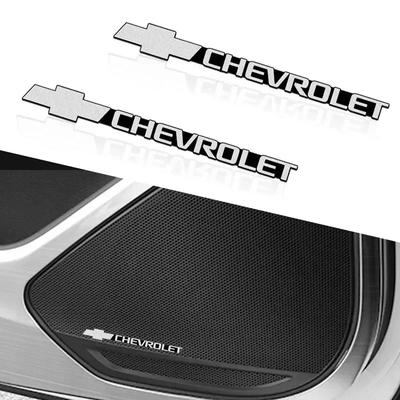 2 Stück Auto 3D Metall Aluminium Audio Dekoratives Emblem Aufkleber Auto Zubehör für Cruze Silverado Onix Regal Excelle GL8