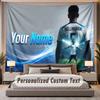 Custom Name Text Tapestry Jude Bellingham Personalized Polyester Wall Tapestry For Bedroom And Room