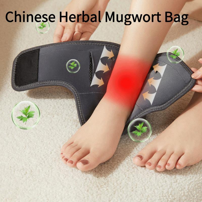 Cordless Ankle Massager with Heating Rechargeable Heated Ankle Brace Foot Heating Pad Wrap with Massage Intensity Adjustment