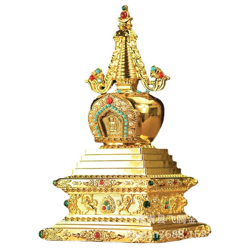 

Alloy Buddha Pagoda Statue for Mindfulness Meditation and Spiritual Well-being Tibetan Home Decor Piece Find Inner Peace