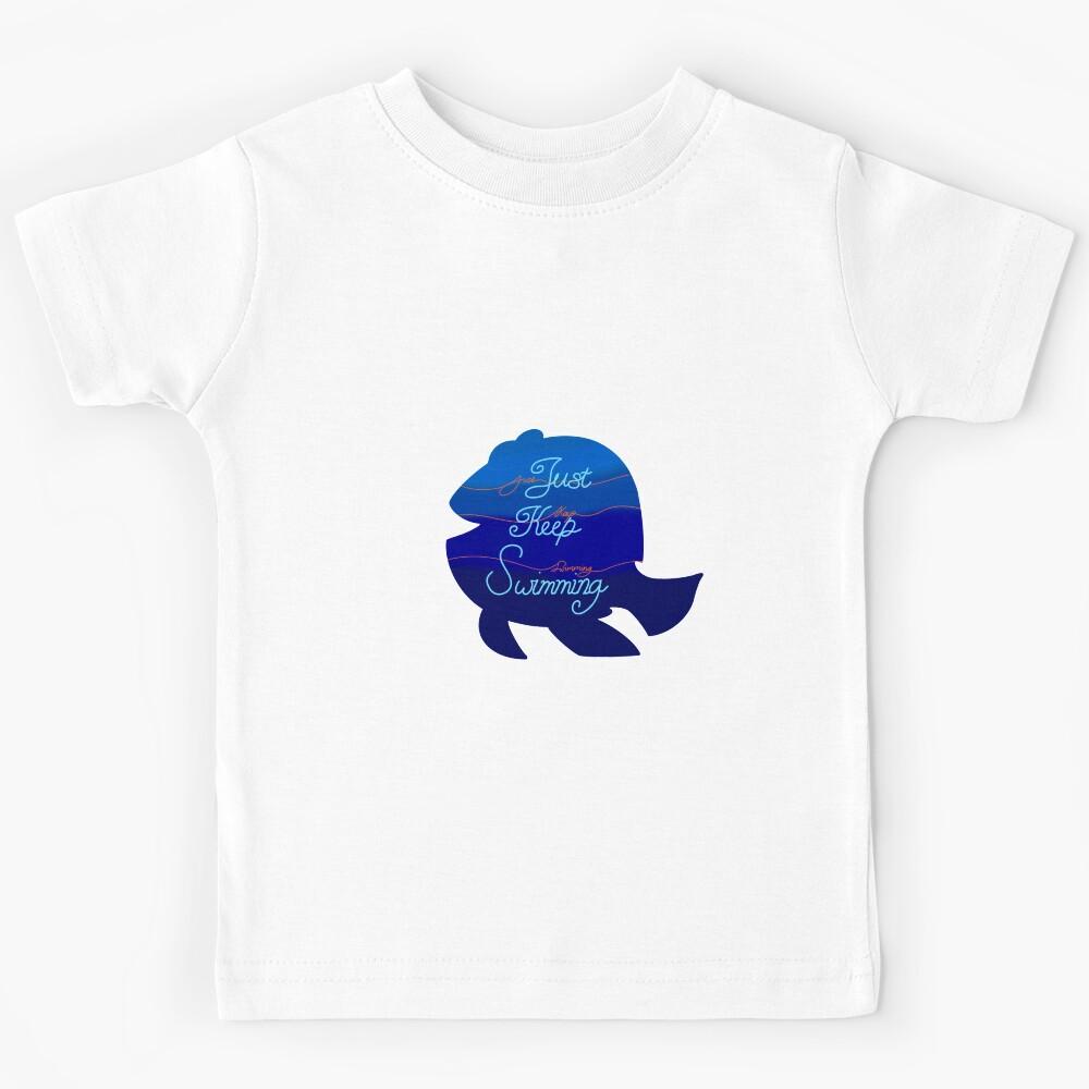 Just Keep Swimming - Dory silhouette Kids T-Shirt 100