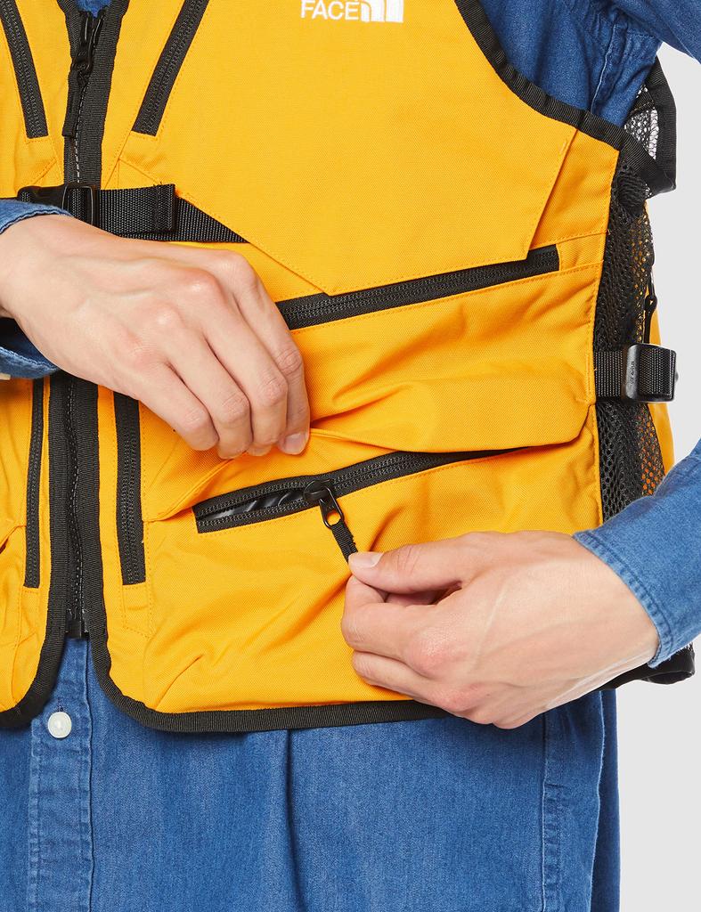 The North Face Gear Mesh Vest Perfect for Camping and Outdoor Summit Size M NP22231, Durable, Breathable, Activities, Gold,