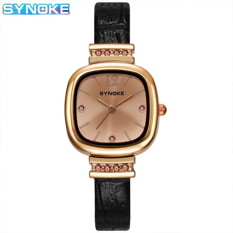 Top Brand New Women's Watch Light Luxury Retro Artistic Temperament Student Square Belt Quartz Watch with Diamond Wrist Watch