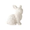Ceramic Rabbit Sculpture Animal Figure Statue for Easter Table Decoration and Garden Desktop Display
