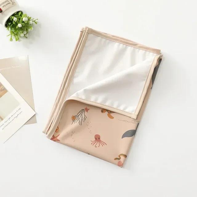 PU Waterproof Baby Diaper Mat - Soft Leak-Proof Washable Newborn Urine Pad Reusable Changing Pad Liners & Picnic Travel Mats