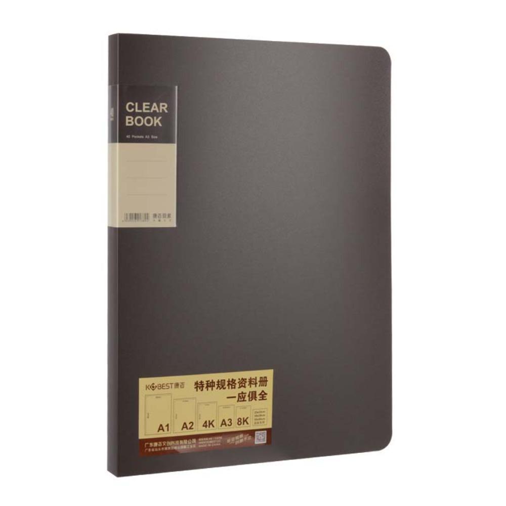 Multifunctional Large Portfolio Sketch Folder Light Retro Color 40 Pockets File Folder Office