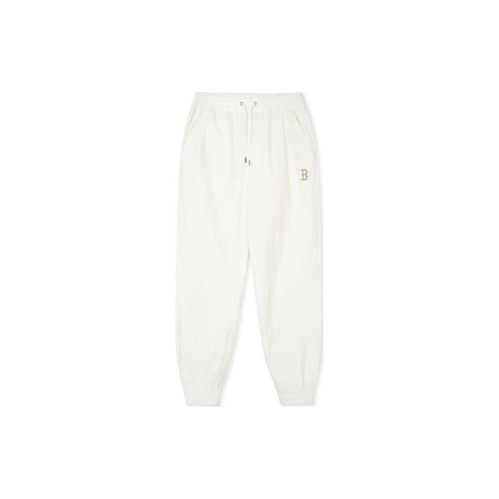 New MLB Knitted Sweatpants Unisex Cream 3AWPM9141-43CRS