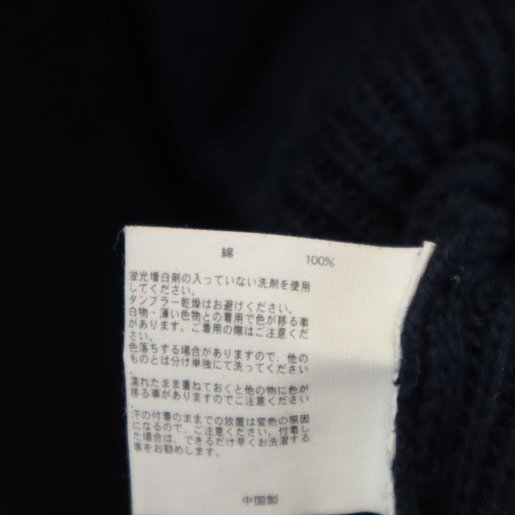 346 BROOKS BROTHERS Long sleeve Half zip sweater L Navy knit Men's Used