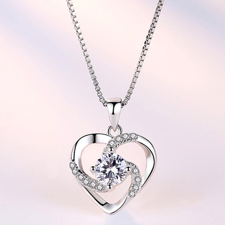 925 Sterling Silver Necklace Pendant Zircon High Quality Chain For Women Luxury Fashion Wedding Engagement Jewelry Party Gifts