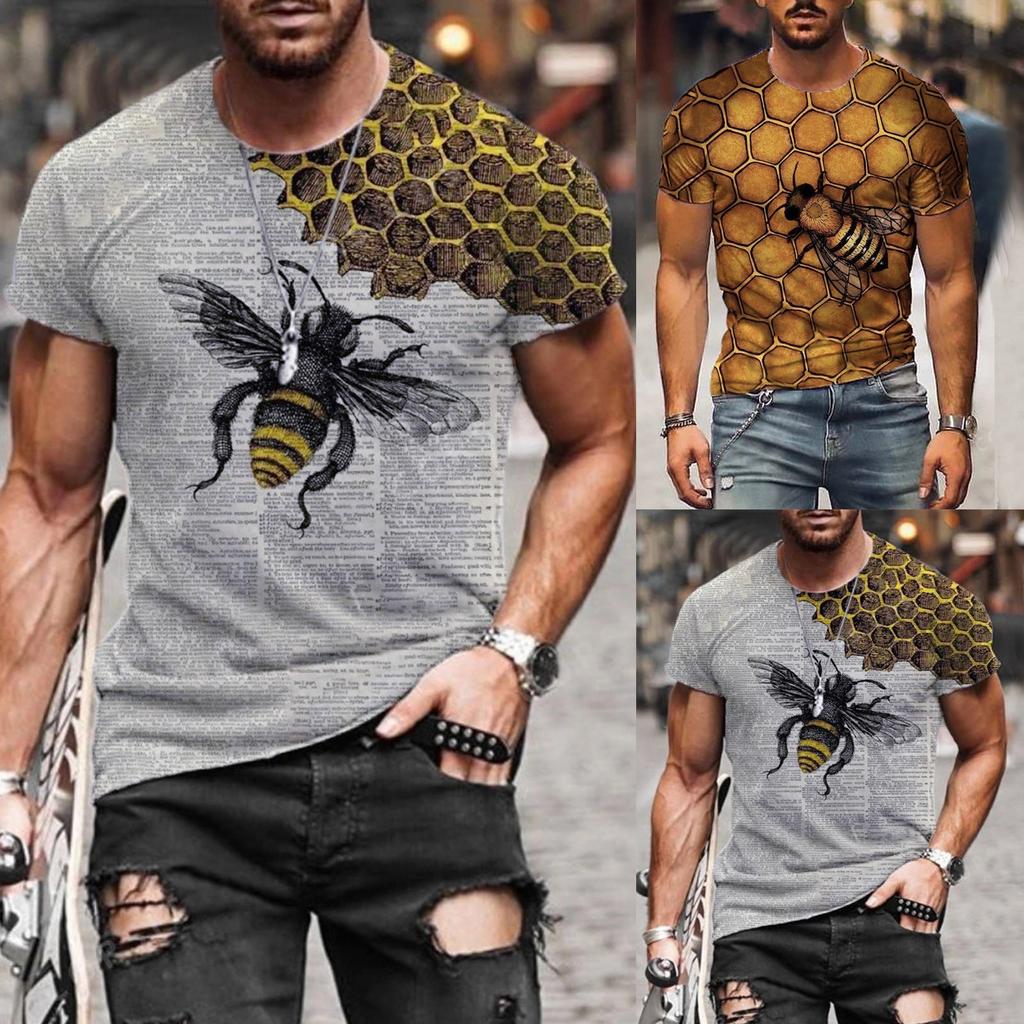 Buy Spring And Summer Men's Casual Fashion Short-sleeved Printed Retro ...