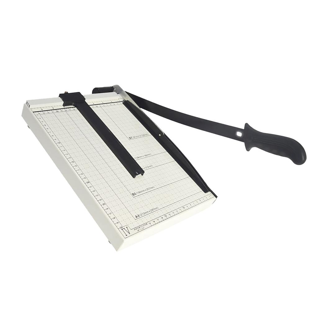 Manual Paper Cutter Heavy Duty Steel Base Stack Paper Trimmer Paper Slicer Cutting Board for Office