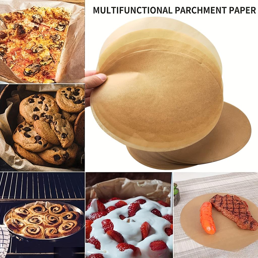 50/100PCS Non-Stick Round Baking Papers for Baking, Grilling, Steaming, Air Fryer, Microwave Baking Tools Kitchen Accessories