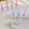 5Pcs Nail Practice Chess 3Cm Elevated Acrylic Magnetic Training Practice Nail Tips Stand Wearable Nail Display Rack Nail Tool