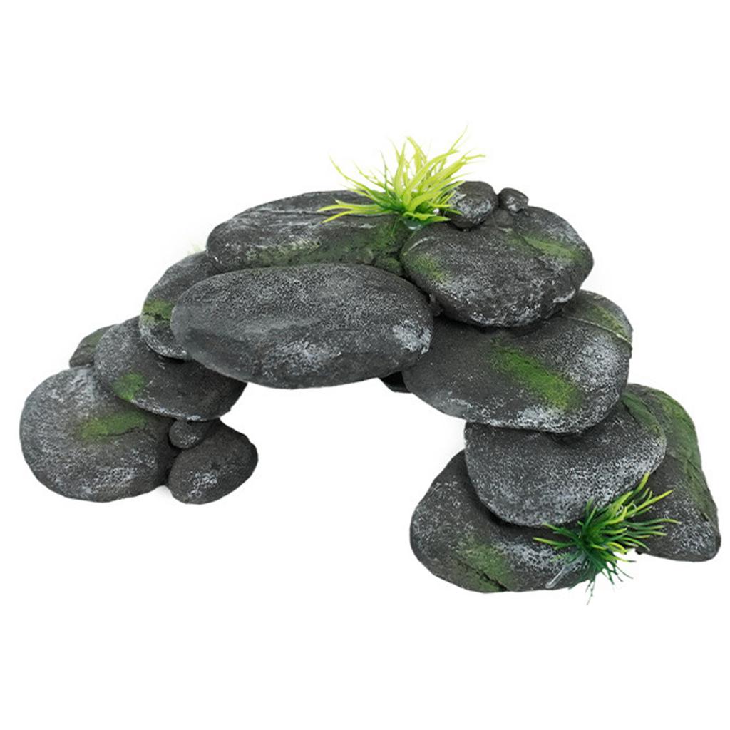 Terrariums Basking Platform Fishtanks Shelter Cave for Reptiles Terrapin Aquariums Landscape Decoration for Home Office