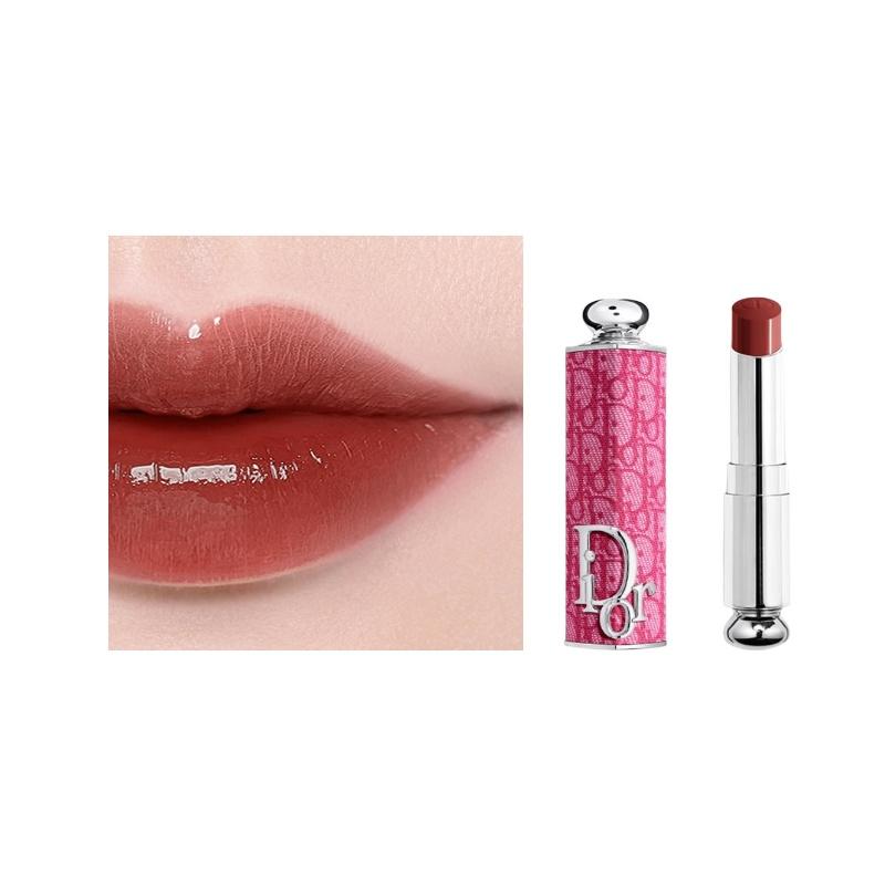 DIOR Lipstick Two-piece set: classic rose pink printed lipstick shell + charming lipstick refill #720 ICONE idol red bean paste red brown коричневый