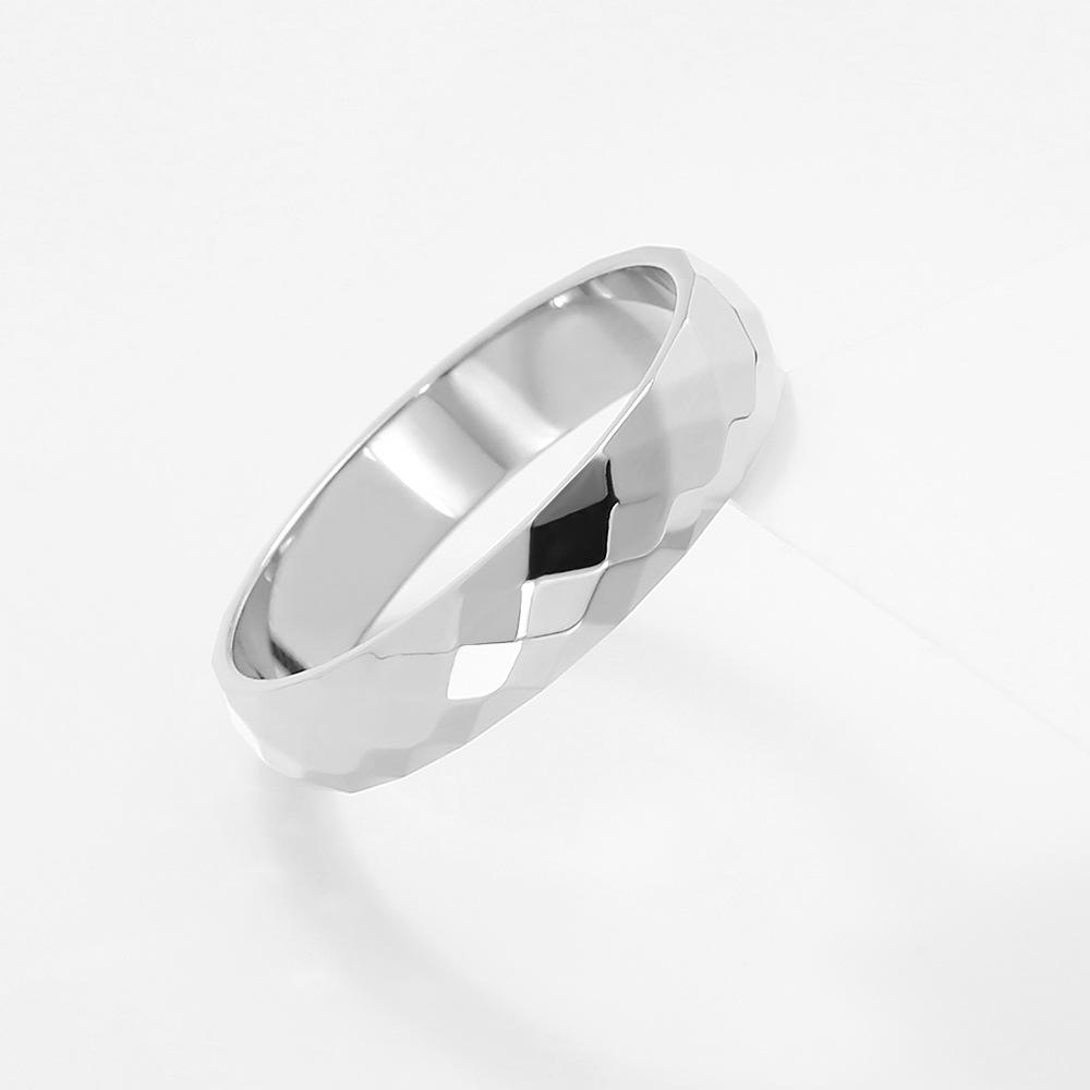 Women's Titanium Steel Diamond Ring: Colorfast, Lightweight Luxury, Trendy Thin Band