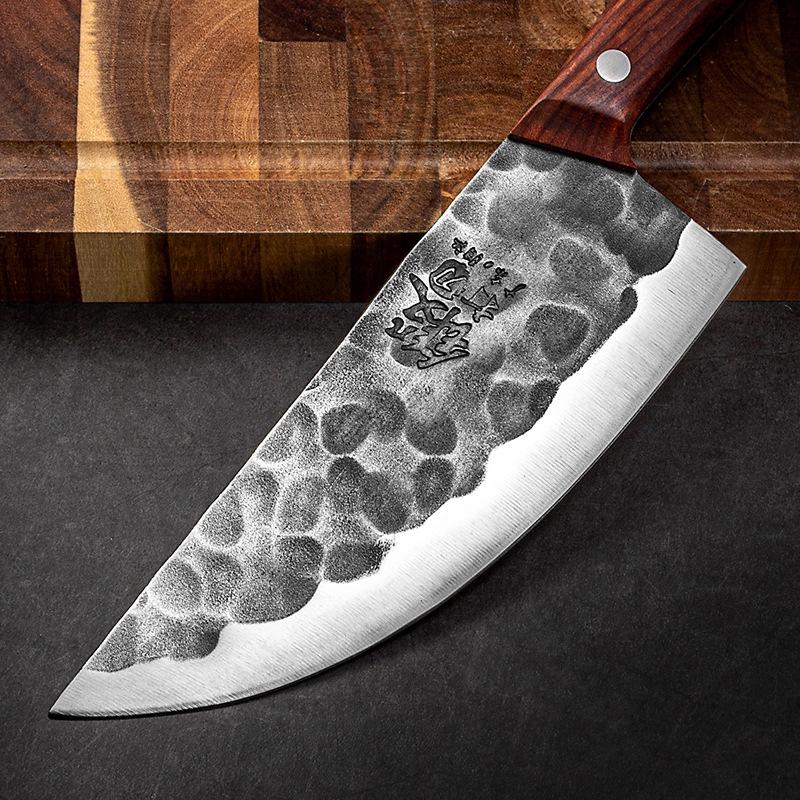 Kitchen Meat Cleaver Handmade Forged Butcher Knife Chef Slicing Peeling Cutter Cooking Knife for Household & Commercial