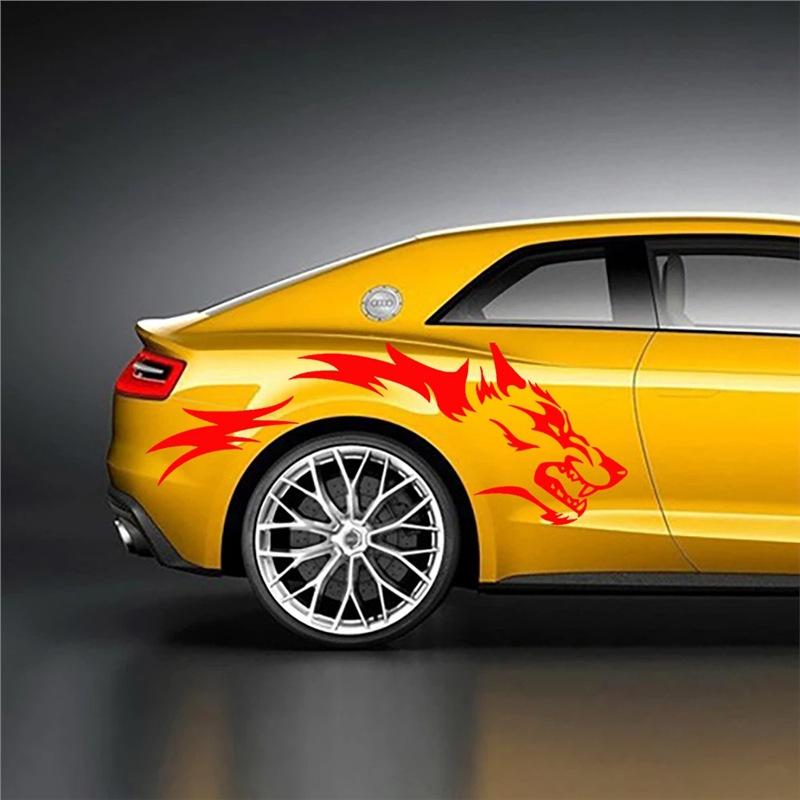 

1 PCS Howling Wolf Sticker On The Car Vinyl Decal Waterproof Decoration Car Stickers 130*50cm